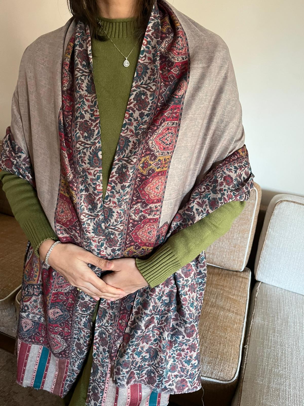 Royal Kanni Weave Cashmere Wrap