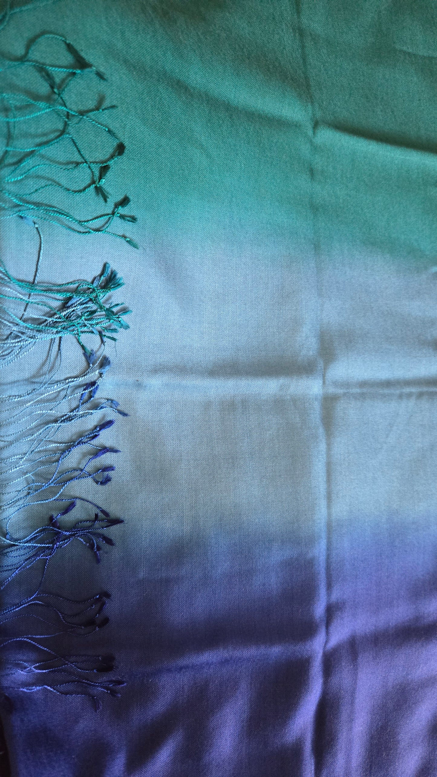 Beautiful 3 shades / colour Silk stole / scarf hand made perfect for all season . Very light and comfortable to carry