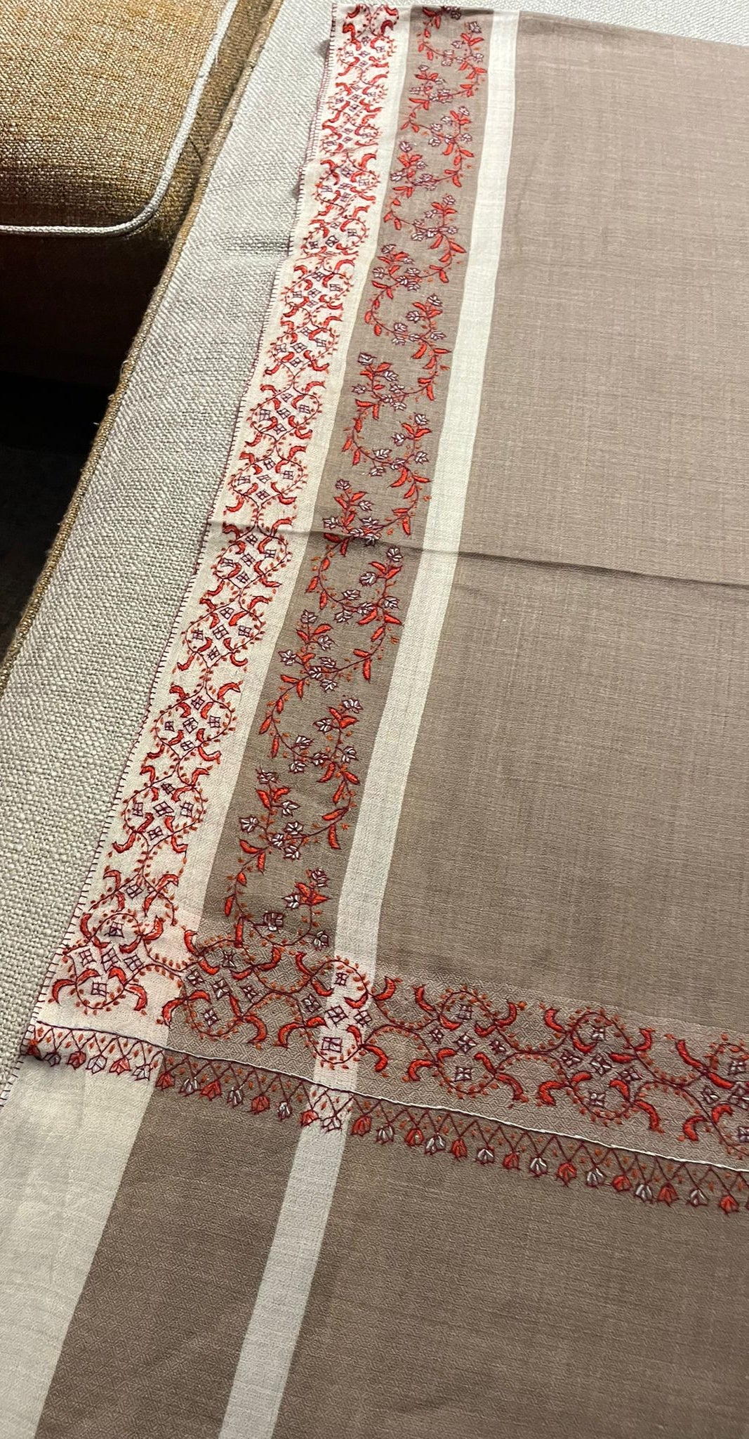 Kashmiri Sozni Cashmere Blend Shawl
