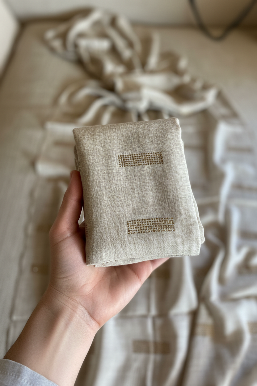 Hand woven stone patch work  Pashmina Cashmere Stole: Artisan Shawl