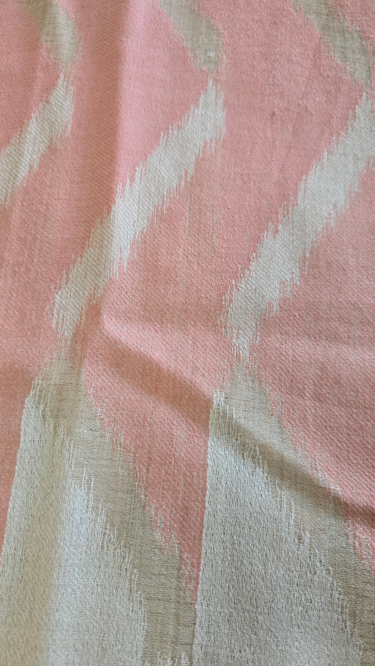 Indian ikkat design Pashmina Wool  Scarf/Shawl made by artisans