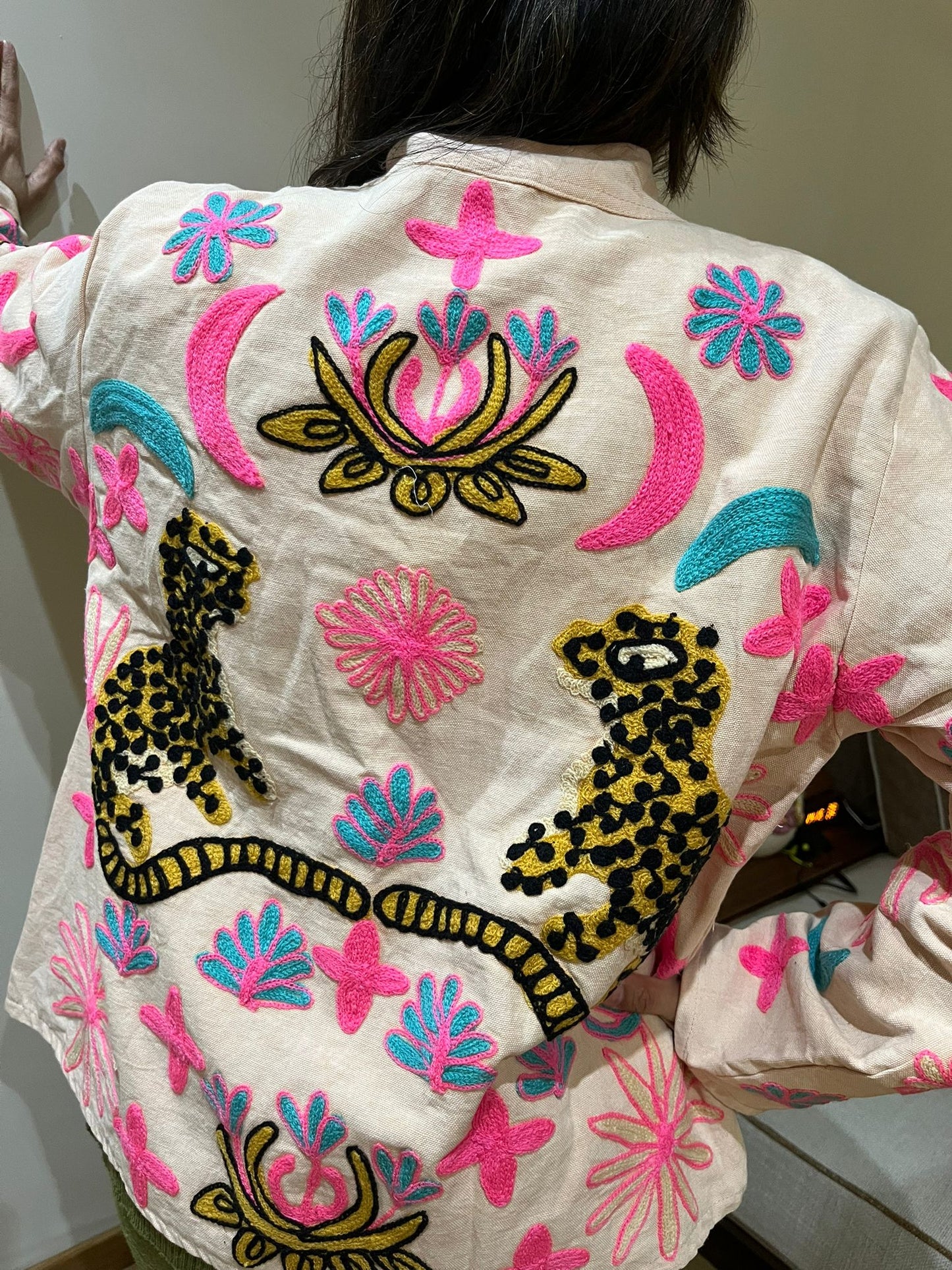 Rosé Garden Quilted Suzani Jacket