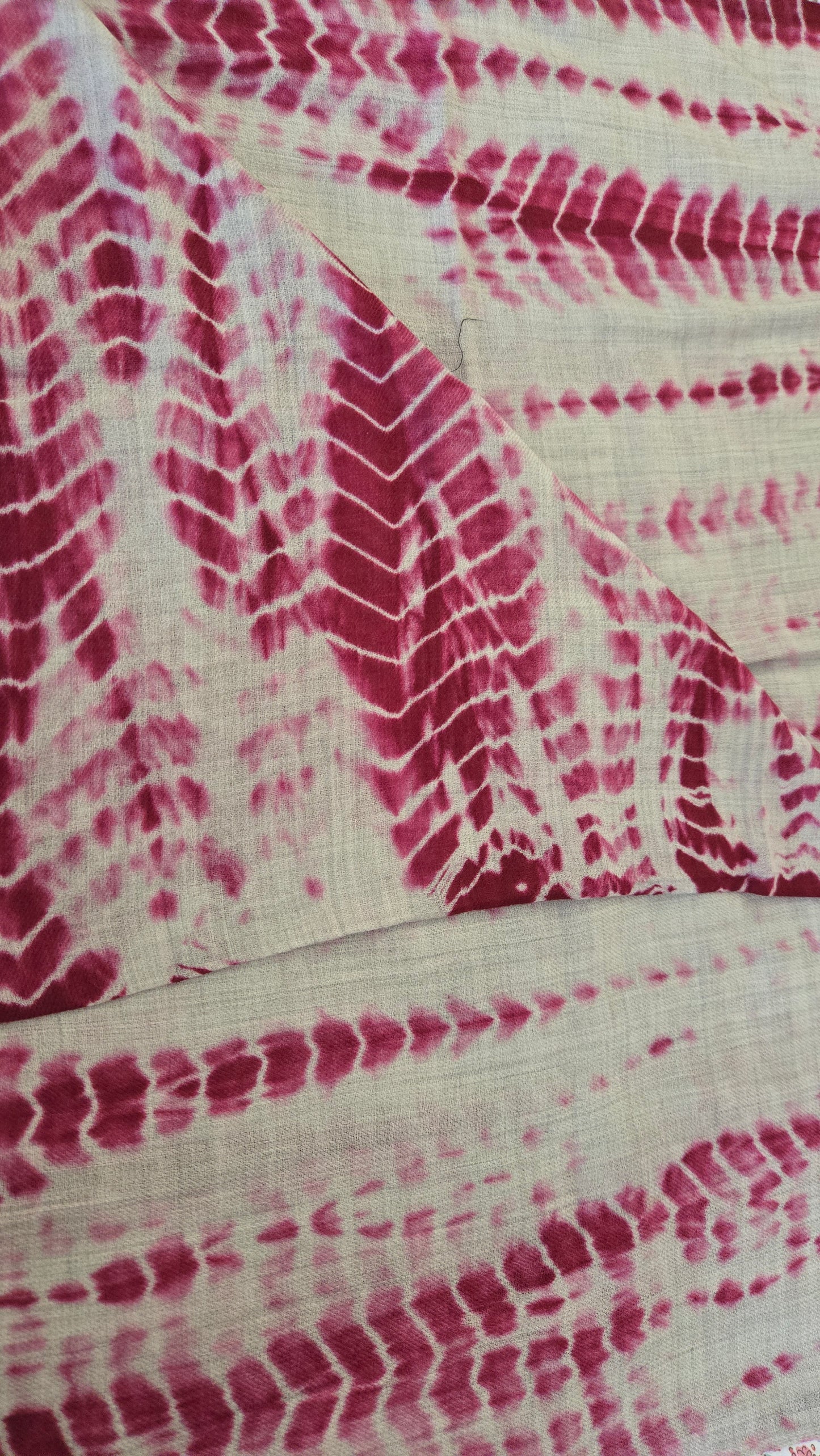 Hand painted  wine color tie and dye Pashmina Wool  Scarf/Shawl made by artisans