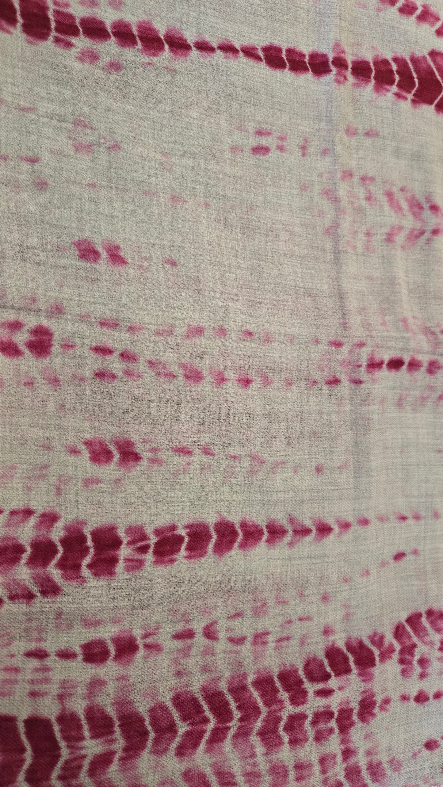 Hand painted  wine color tie and dye Pashmina Wool  Scarf/Shawl made by artisans