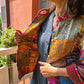 Indian Handmade Kantha Reversible Short Length  All Season Bohemian Jacket multicolour suitable in summer