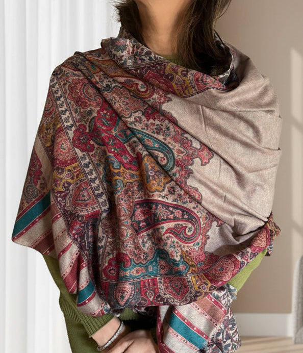 Royal Kanni Weave Cashmere Wrap
