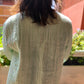 Indian Handmade Kantha Reversible Short Length  All Season Bohemian Jacket summer  colour of light green and pink