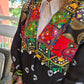 Black Cotton bandhej and patchwork Shrug with hand Embroidery, Long Embroidered  fusion wear for Women