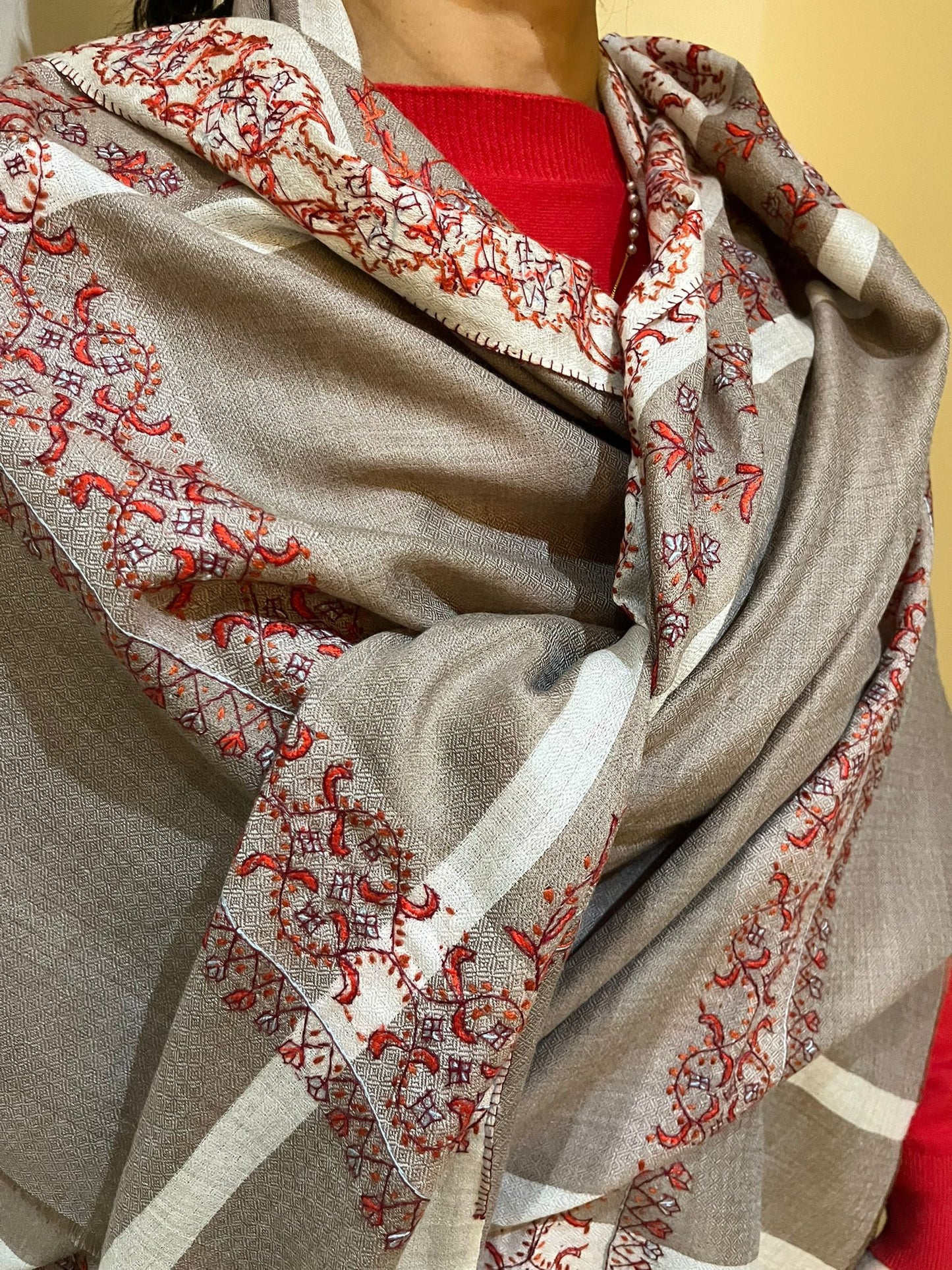 Celestial Garden Sozni Pashmina Wrap