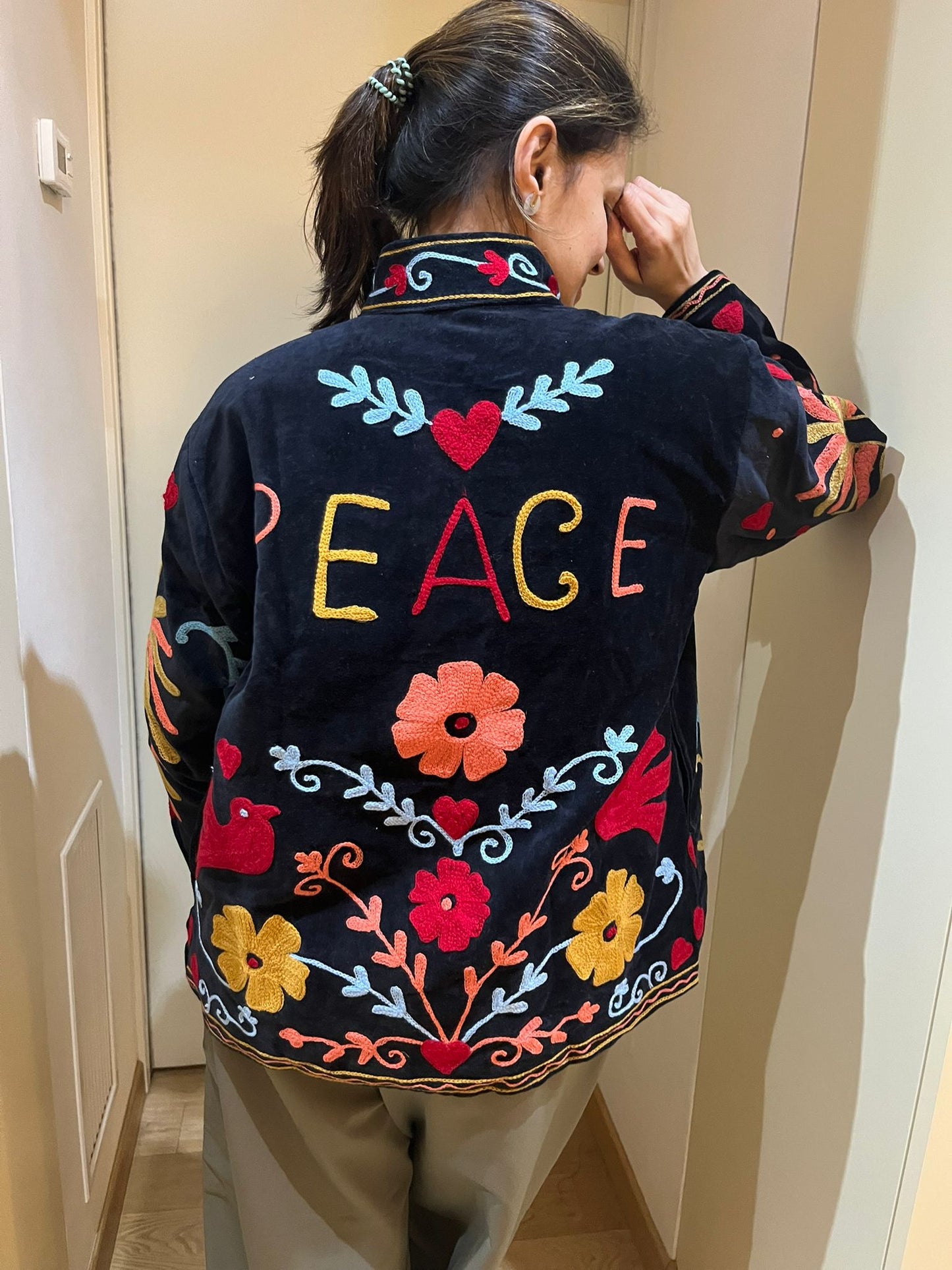 Noir Boho Suzani Embroidered Jacket