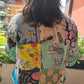 Indian Handmade Kantha Reversible Short Length  All Season Bohemian Jacket summer  colour of light green and pink