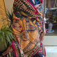 Handmade kantha dupatta shawl soft cotton hand embroidered figure and   floral work shawl/ foulard/scarf /stole for spring summer collection