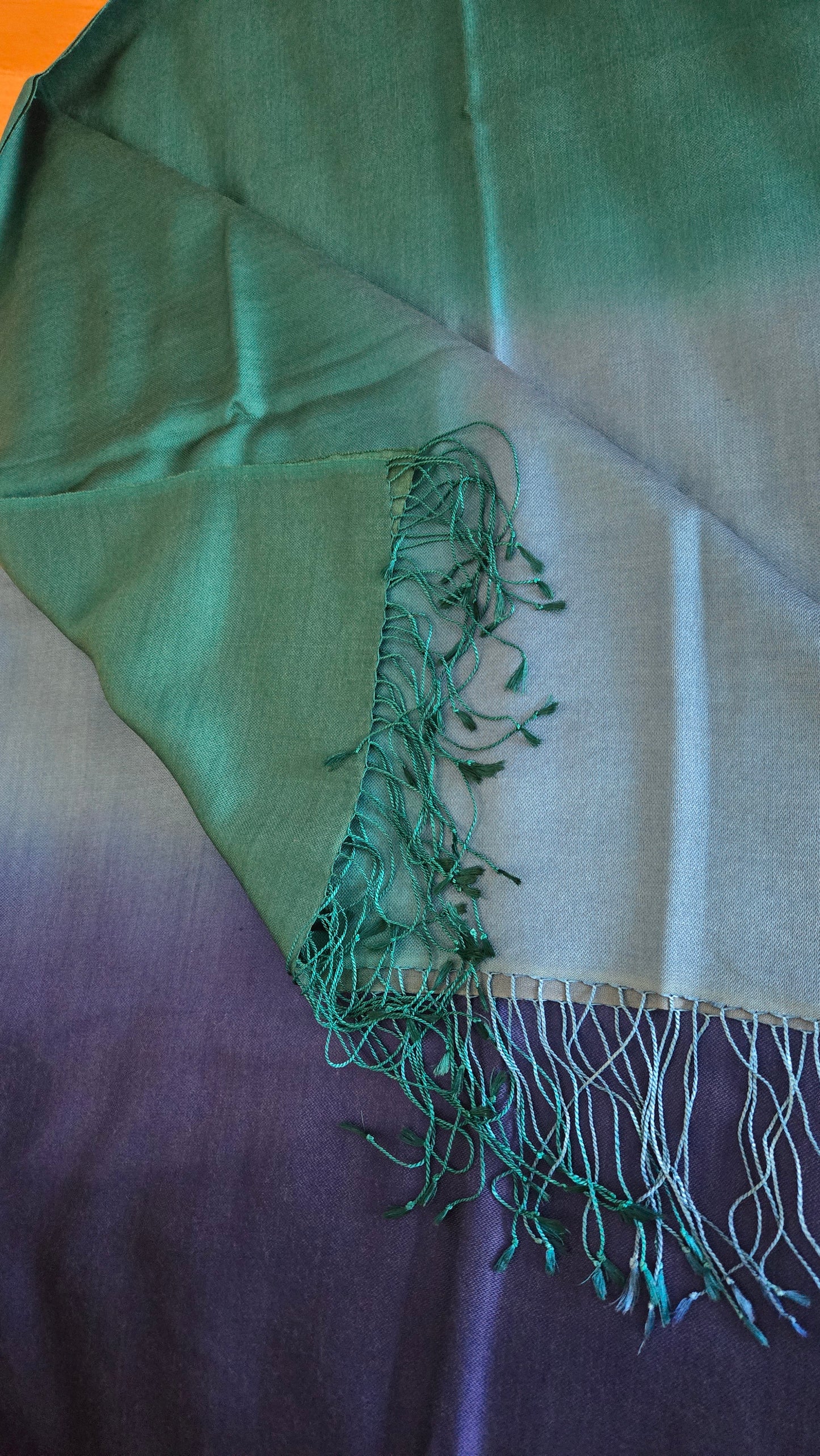 Beautiful 3 shades / colour Silk stole / scarf hand made perfect for all season . Very light and comfortable to carry