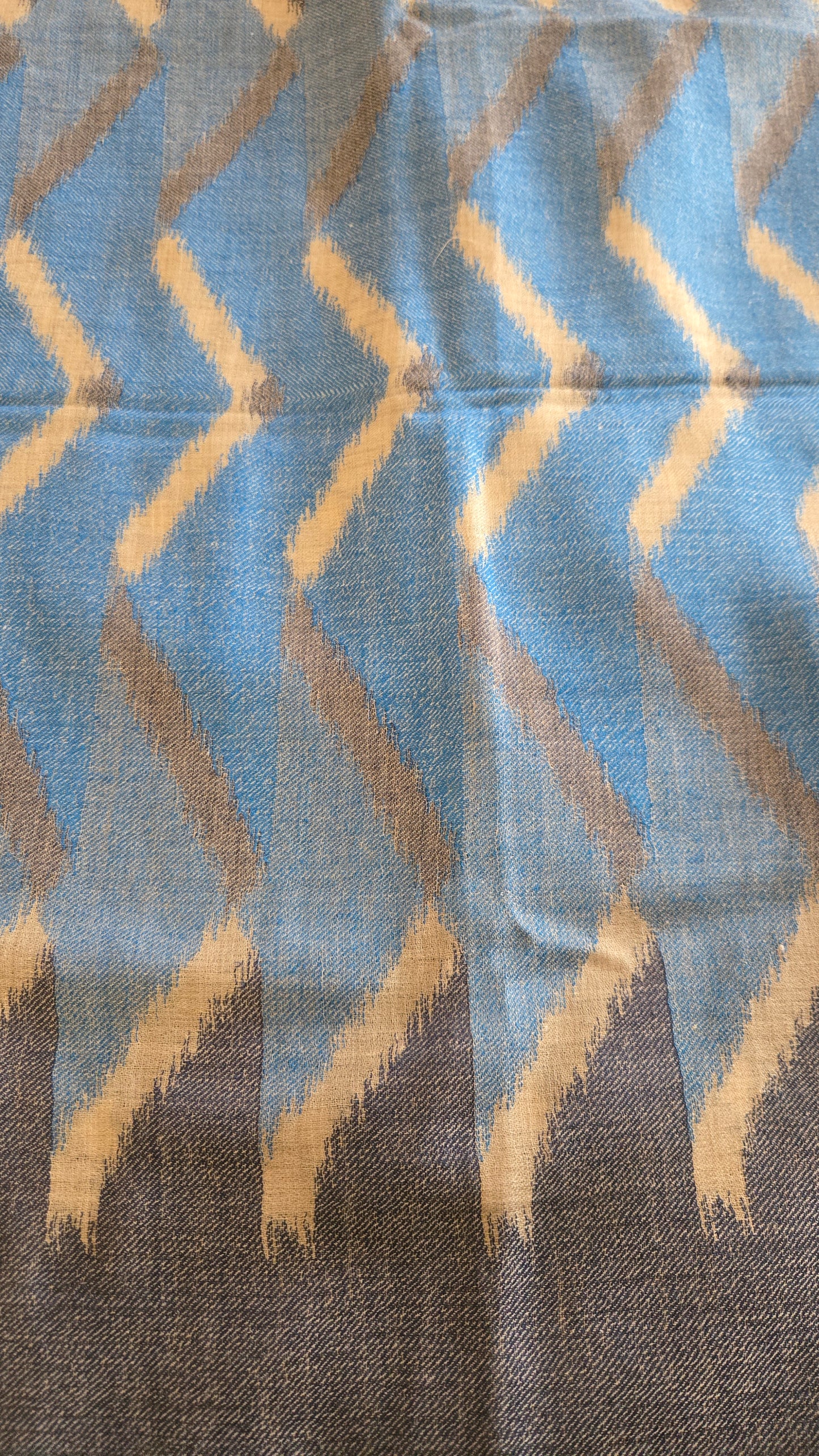 Indian artisan made ikkat design Pashmina Wool  Scarf/Shawl