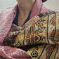 Unique beautiful handmade kantha mulberry silk Reversible stole