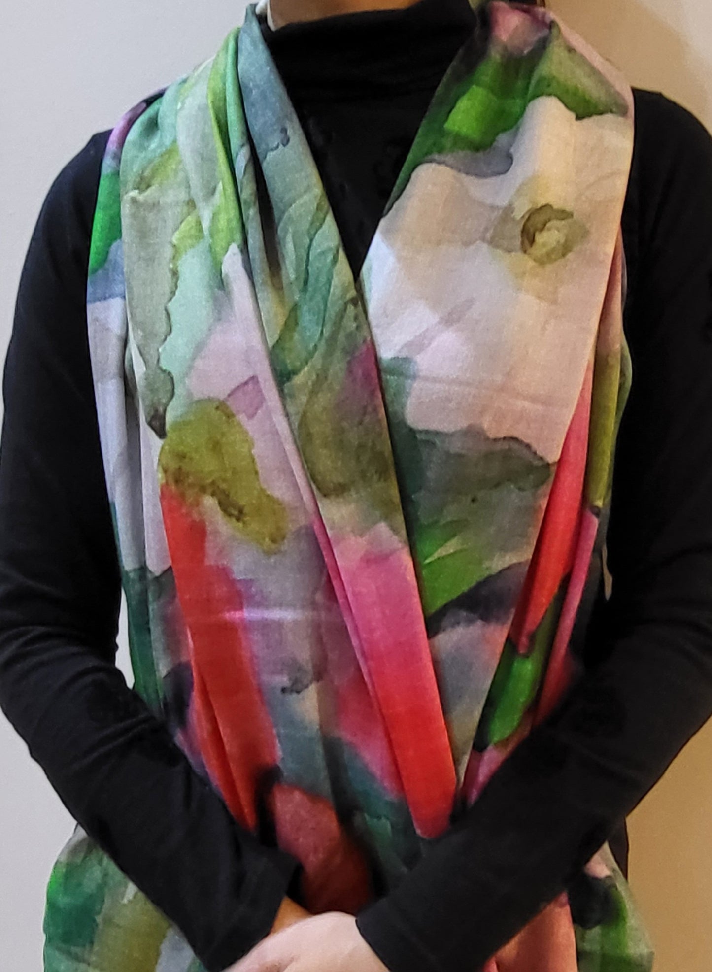 Multicolored modern painted Women shawl/scarf pashmina feel Cashmere touch super soft light weight. Colorful scarf perfect for spring