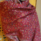 Indian handmade warm soft to touch light in Weight multicoloured Kanni Weave paisley design pashmina with blend of cashmere wool for women