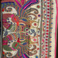 Handmade women Silk cotton kantha shawl/ dupatta  peacock & floral design hand painted hand embroidered
