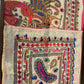 Handmade women Silk cotton kantha shawl/ dupatta  peacock & floral design hand painted hand embroidered