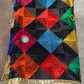 Traditionally made elegant multicolour geometric  phulkari stole/dupatta with mirror and thread work