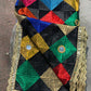 Traditionally made elegant multicolour geometric  phulkari stole/dupatta with mirror and thread work