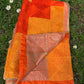 Traditionally made elegant orange yellow phulkari with zari border