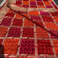 Handmade traditional elegant orange pink colour Phulkari dupatta with mirror golden leaf thread hand work