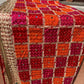 Handmade traditional elegant orange pink colour Phulkari dupatta with mirror golden leaf thread hand work