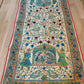 Hand Embroidered Tussar Silk Kantha Scarf/dupatta very elegant reddish orange with figure and floral  design