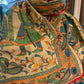 Hand Embroidered Tussar Silk Kantha Scarf/dupatta very elegant reddish orange with figure and floral  design