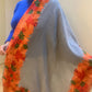 Indian  Embroidered women scarf/shawl pashmina cashmere wool scarf , needle work shawl Artisan made women shawl
