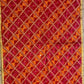 Handmade traditional elegant orange pink colour Phulkari dupatta with mirror golden leaf thread hand work